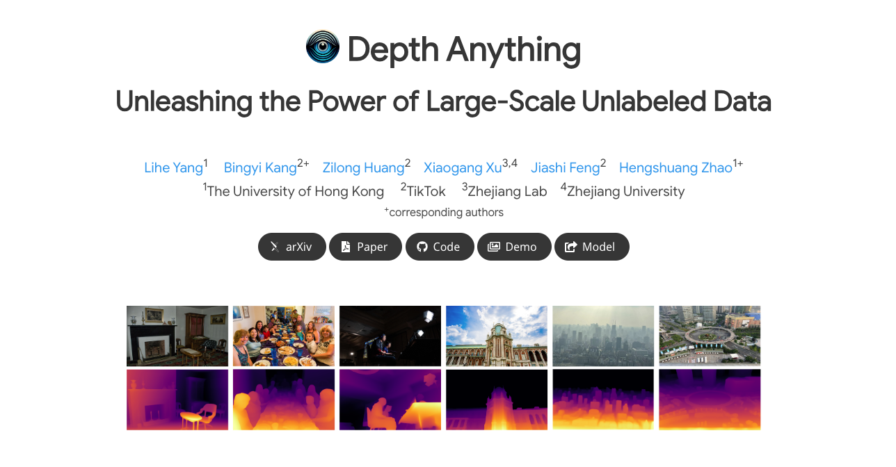 Depth Anything-高度实用的单目深度估计模型