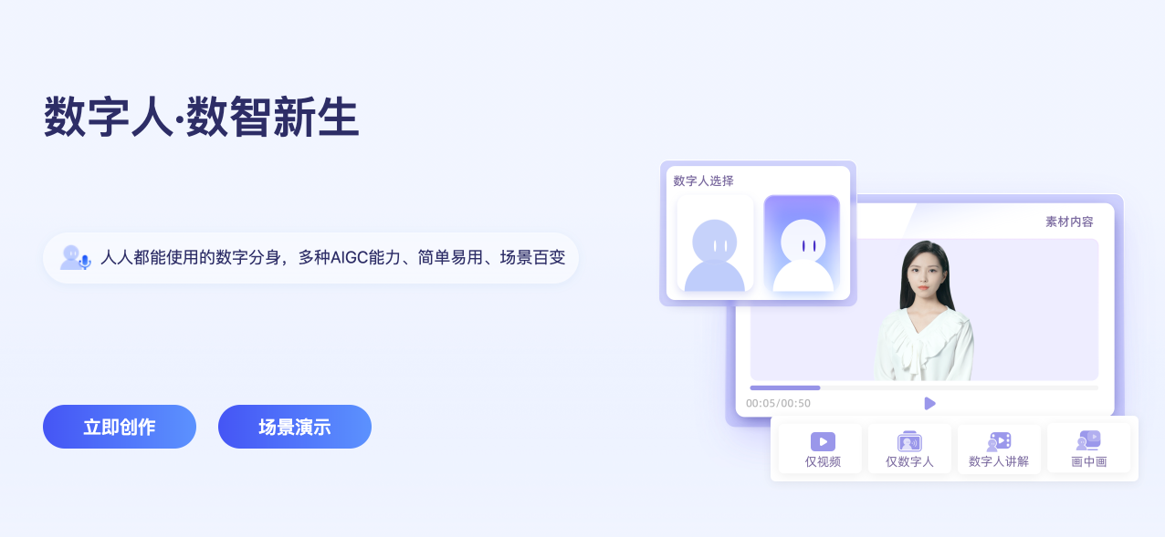 一帧秒创-AI视频和数字人创作平台