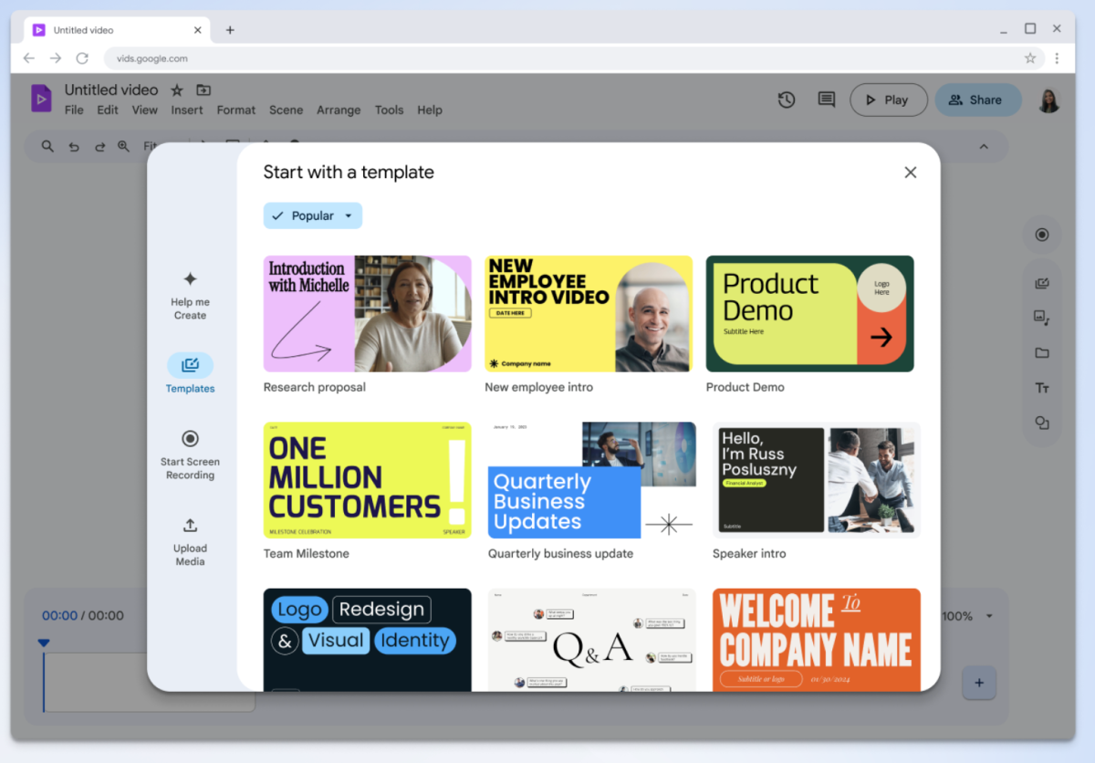 Google Vids-Google推出的AI视频创作工具